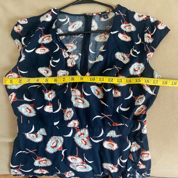 J. Crew Mercantile Floral Blue and White Mini Dress size 4 - Picture 4 of 8